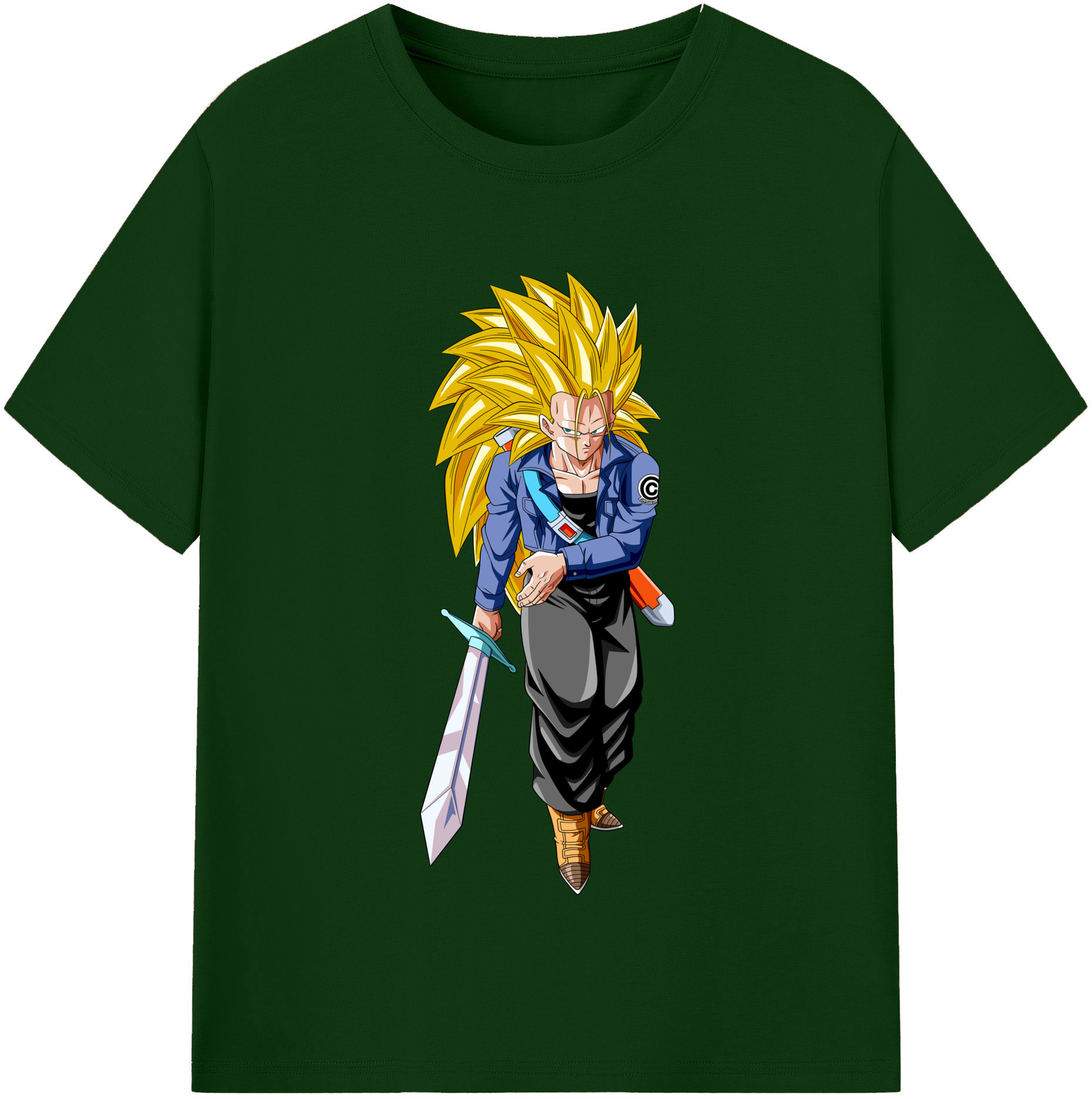（画像用） ドラゴンボール トランクス（Torankusu）DRAGON BALL Trunks 綿100％半袖Tシャツ（フロントプリント）